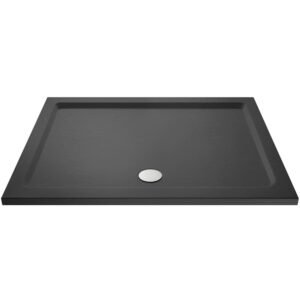 Slim 1400 x 700 mm Rectangular Polyurethane Resin Shower Tray Slate Grey