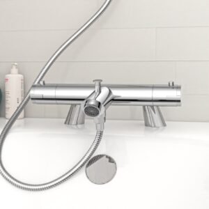 Chrome Exposed Bath Shower Mixer Tap Kit Set
