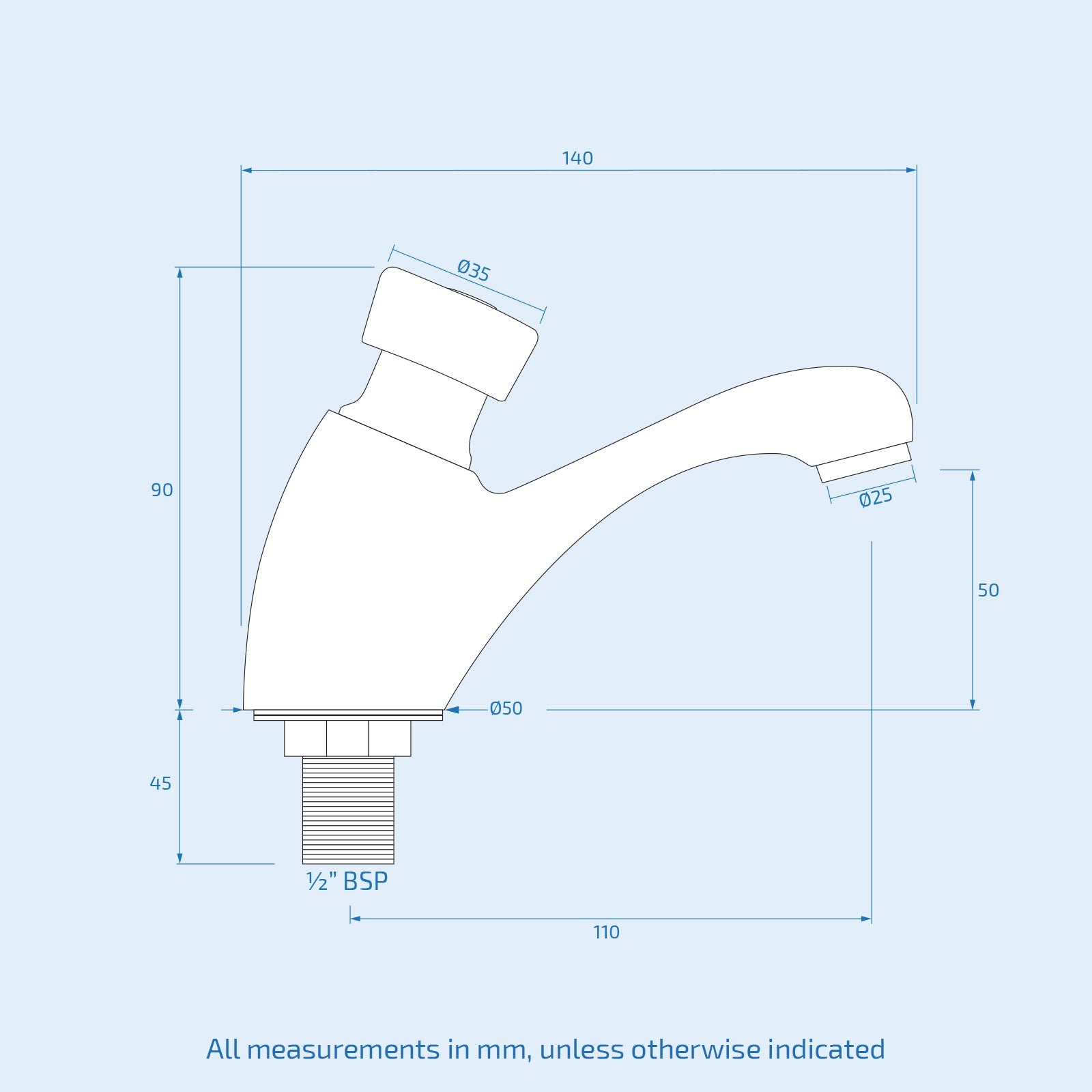 Modern Twin Hot And Cold Bathroom Non Concussive Basin Taps Chrome - Image 3