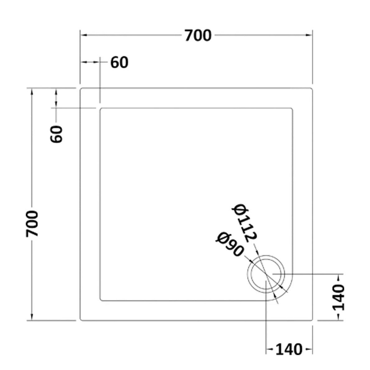 Rectangular Stone Resin Shower Tray For Walk in Wet Room - Image 4
