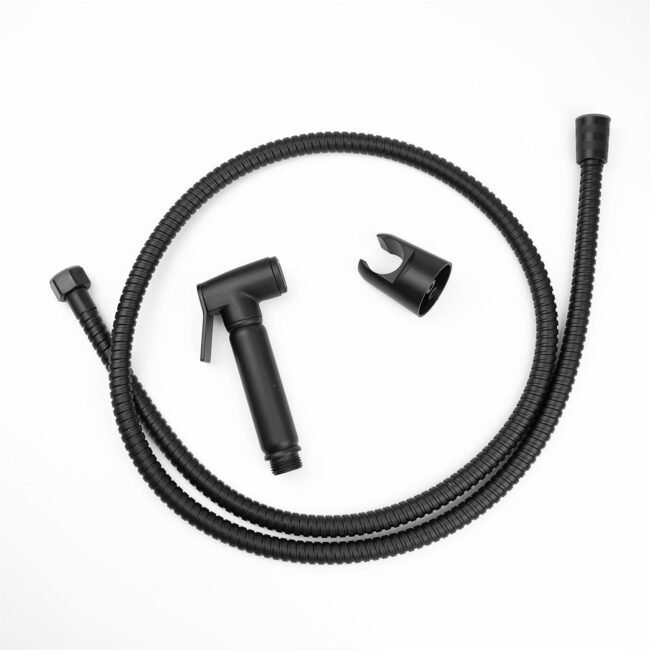 Laxton Solid Brass Toilet Douche Shower Spray Kit. Holder & Hose Matte Black - Image 5