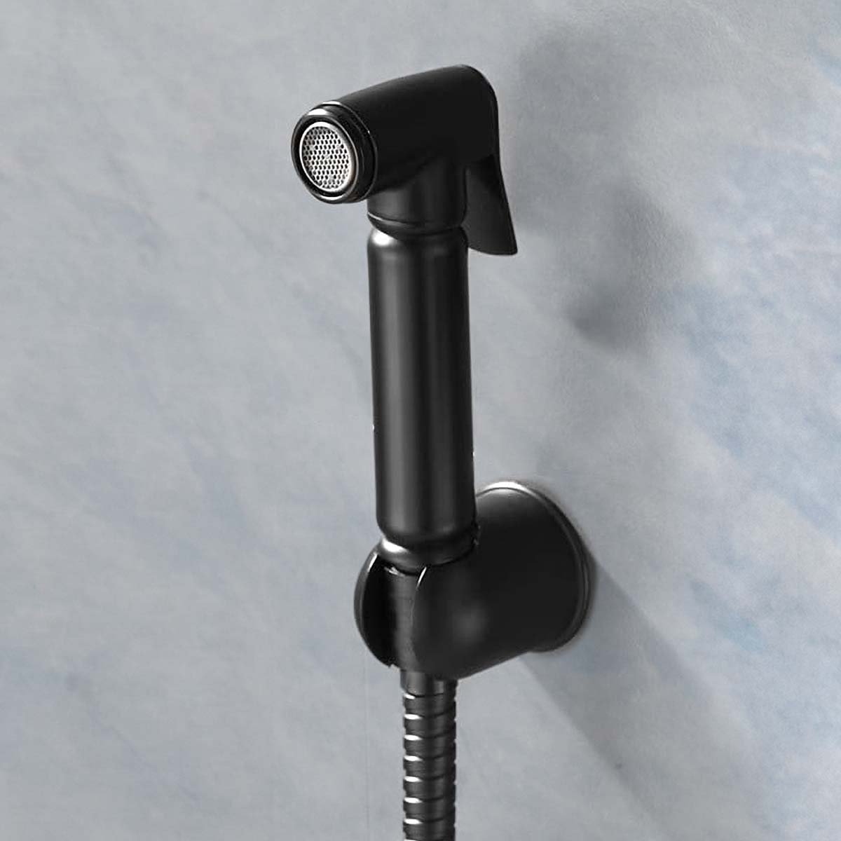 Laxton Solid Brass Toilet Douche Shower Spray Kit. Holder & Hose Matte Black