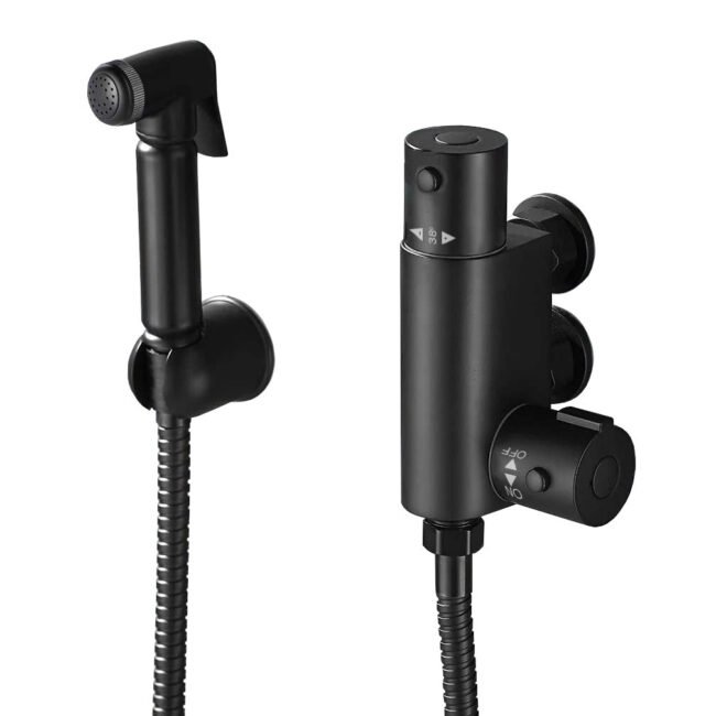 Modern Matte Black Bidet Douche Mini Thermostatic Bar Valve And Spray Kit - Image 6