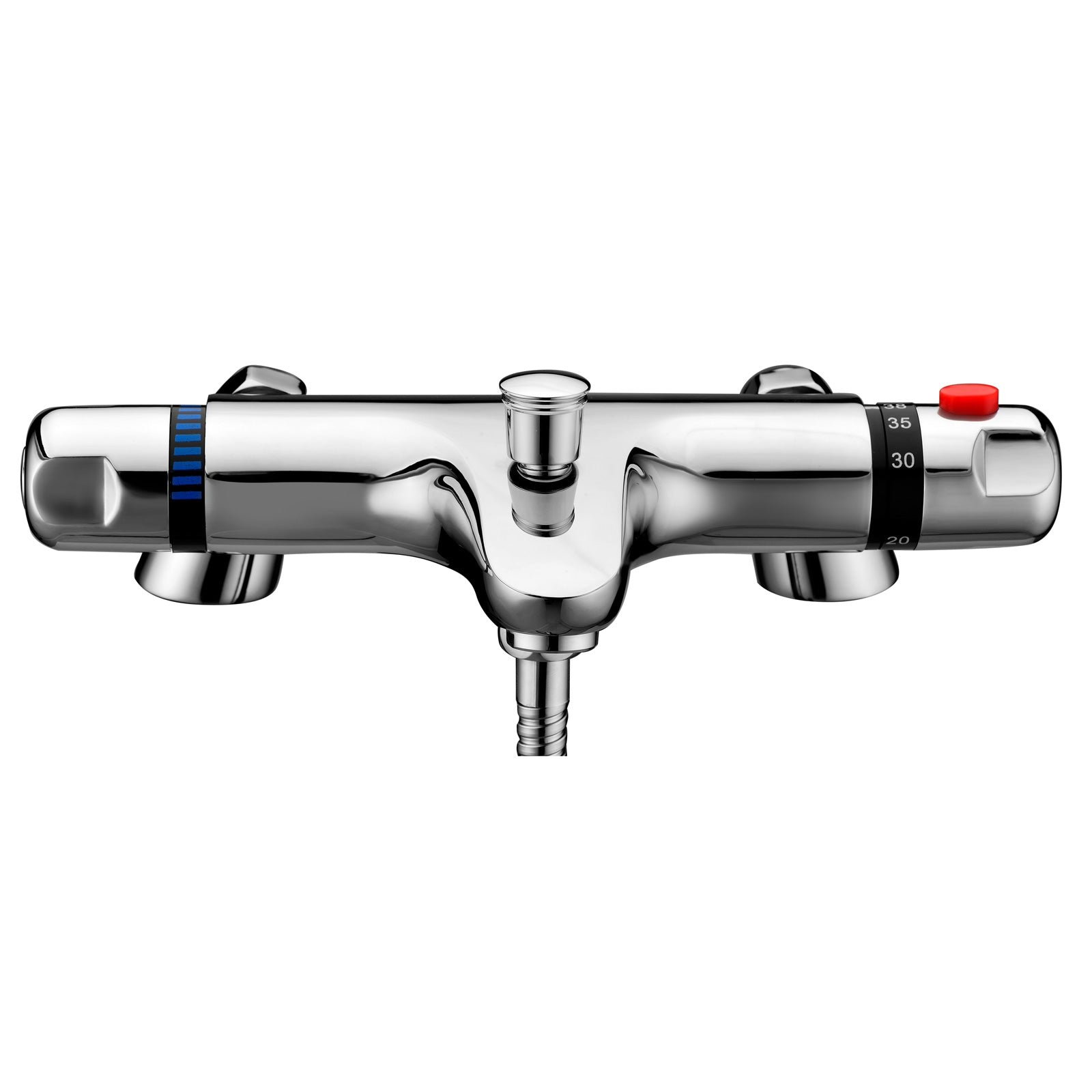 Modern Deck Mounted Chrome Thermostatic Bath Shower Mixer Tap - Image 5