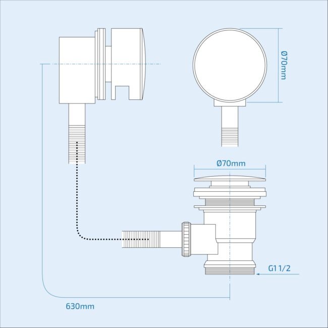 Arke Square Waterfall Bath Filler Tap - Image 9