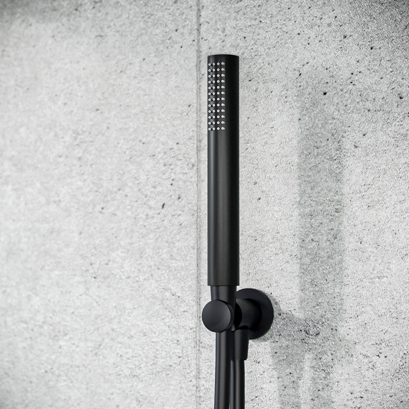 Temel 2 Way Matte Black Thermostatic Shower Mixer Valve With Handset. Head & Arm Set - Image 8