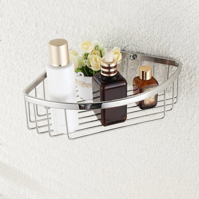 Single Corner Shower Bathroom Caddy Shelf Chrome
