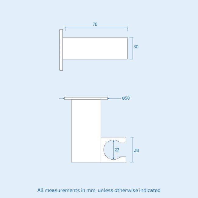 Bathroom Round Wall Mounted Elbow Brass Bracket Shower Handset Holder - Image 2