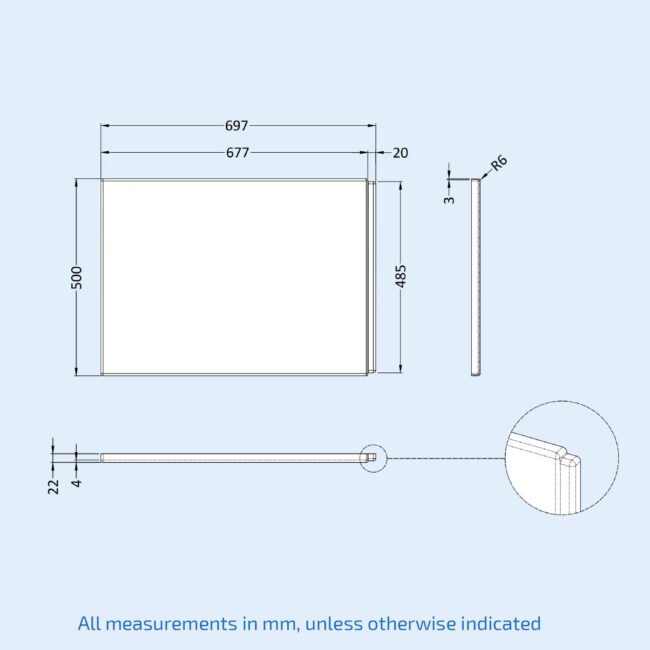1700 x 850mm Right Hand L Shaped Shower Bath With Front End Panel & Hinged Shower Screen - Image 10