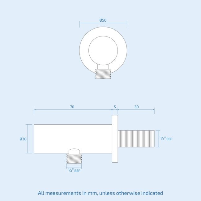 Flora 3 Dial 3 Way Round Set - Shower Head. Handset And Bath Filler Spout - Image 18
