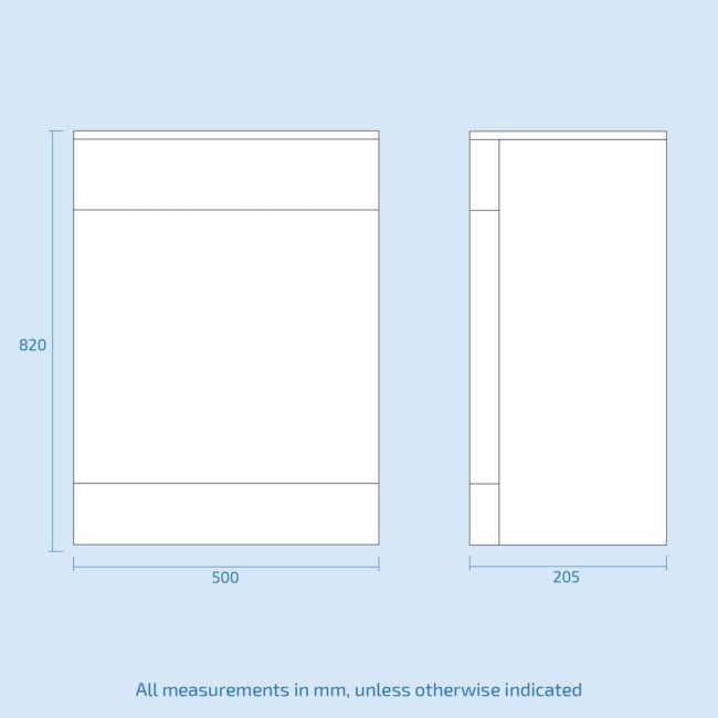 Afern White 500mm Vanity Basin WC Unit & Ellis Back to Wall Toilet - Image 10