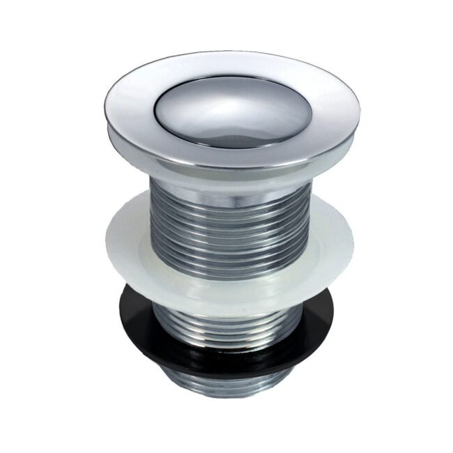 Push Button Unslotted Basin Waste Chrome