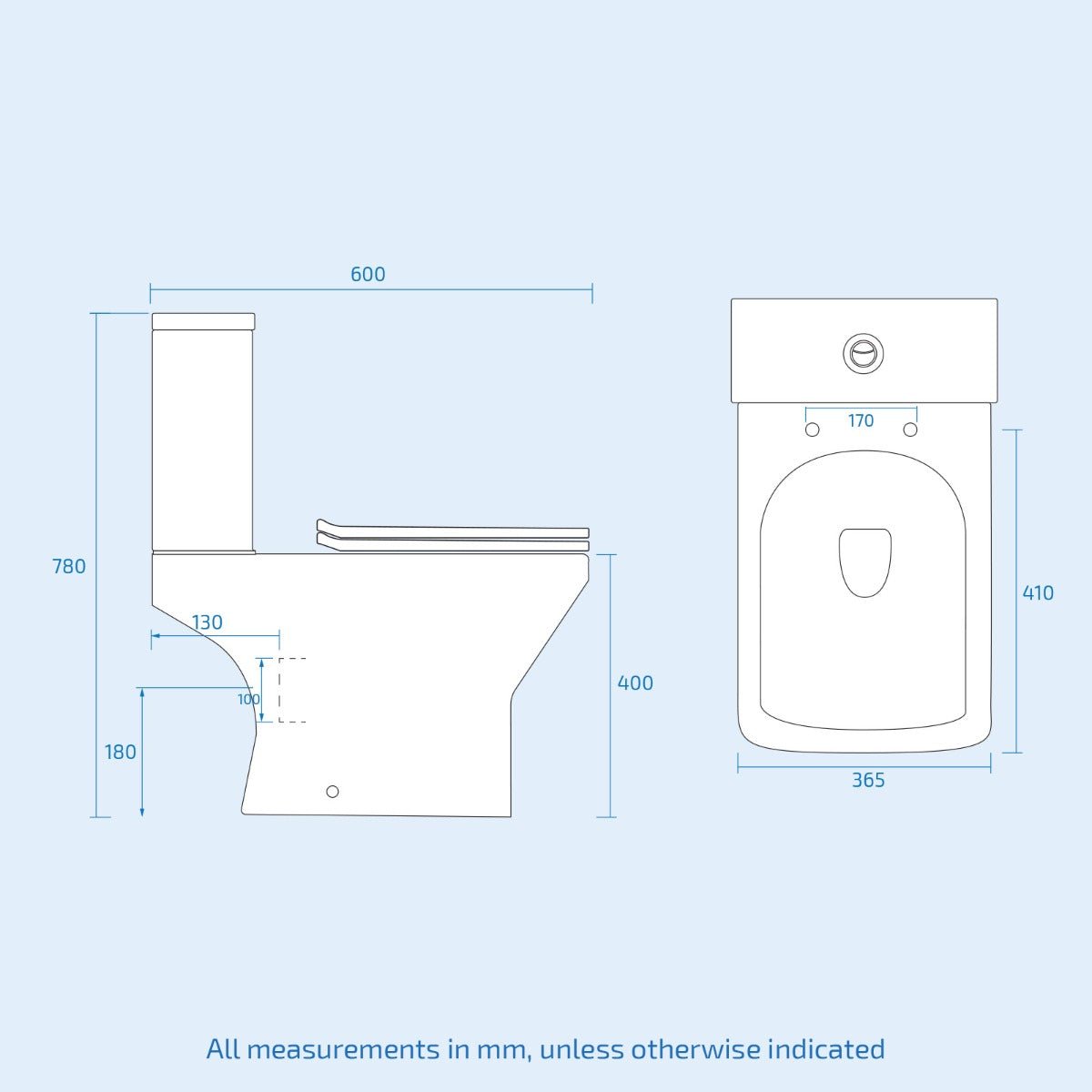Ellen 550mm Floor Standing Basin Vanity Unit White & Rimless Close Coupled Toilet White - Image 8