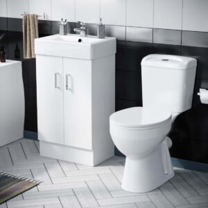 Nanuya Bathroom Suite 450 Flat Pack Vanity & WC Toilet Pan