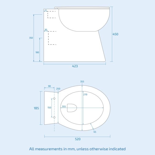 Telis Back To Wall Vitreous Ceramic Modern White Toilet Pan. luxuries Soft Close Seat - Image 3