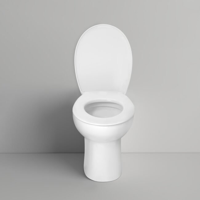 Telis Back To Wall Vitreous Ceramic Modern White Toilet Pan. luxuries Soft Close Seat - Image 5
