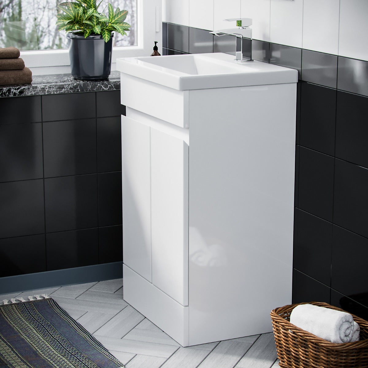 Alaska 600mm Basin Vanity Unit White - Image 5