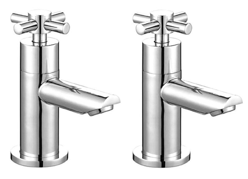 Indigo Twin Hot and Cold Twin Basin Taps Chrome - Image 6