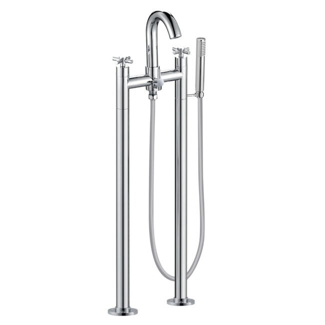 Chrome Indigo Freestanding Bath Mixer Filler Shower Tap