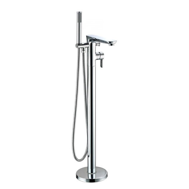 Chrome Perth Floor Standing Bath Shower Mixer Tap - Image 2