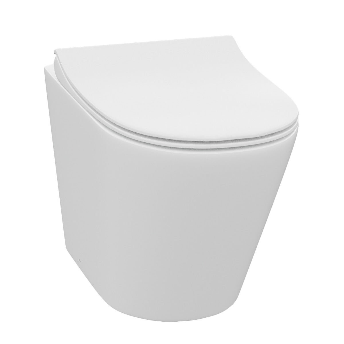 Afern 500mm Back To Wall WC Rimless Toilet Pan Unit Space Saving Afern - Image 9