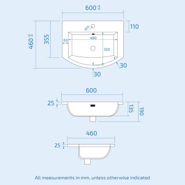 Dene White 600mm Vanity Unit and Wall Mounted Storage Unit - Image 10