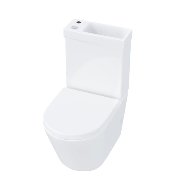 Pilton 2 in 1 Close Coupled Pan. Cistern. Seat & Mono Basin Mixer Tap - Image 8