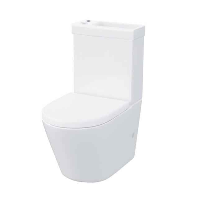 Pilton 2 in 1 Close Coupled Pan. Cistern. Seat & Mono Basin Mixer Tap - Image 9