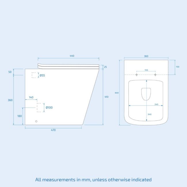 Aric RH 1100mm Vanity Basin Unit. WC Unit & Elora Back To Wall Toilet Grey - Image 12