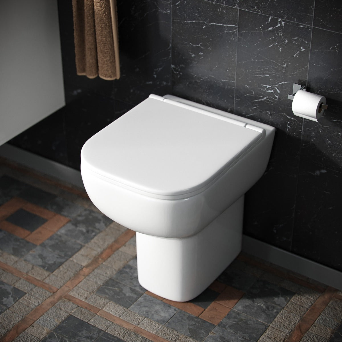 Comfort Height Rimless Back To Wall Pan & Soft Toilet Seat - Image 5