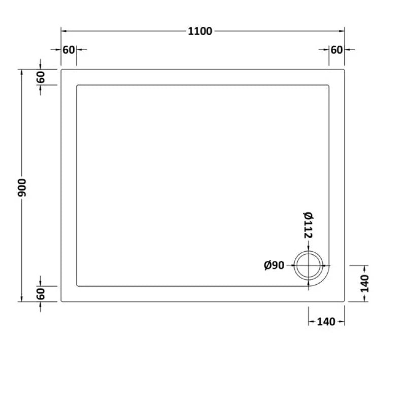 Rectangular Stone Resin Shower Tray For Walk in Wet Room - Image 14