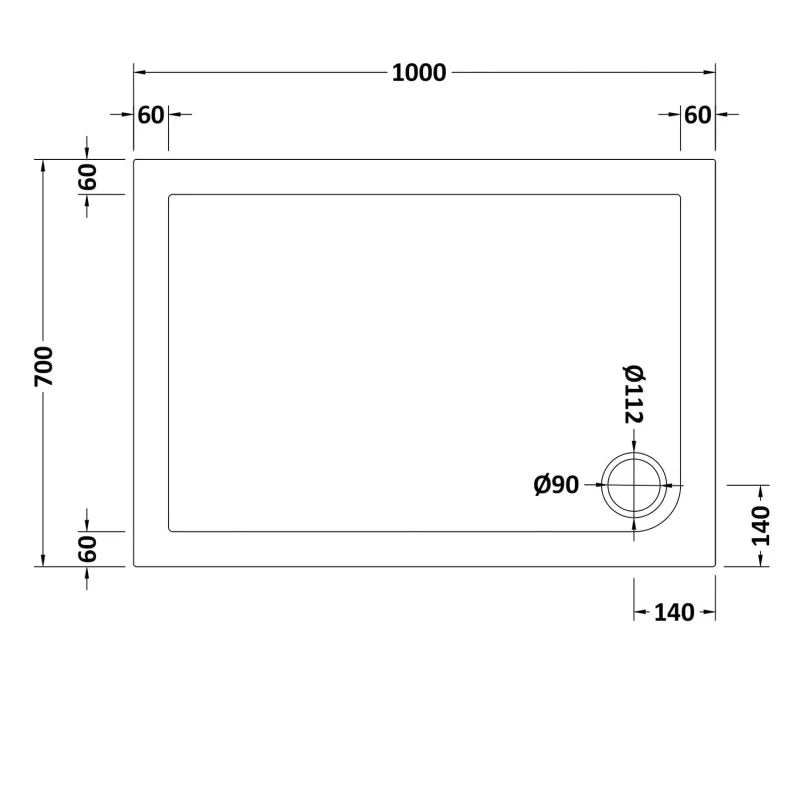 Rectangular Stone Resin Shower Tray For Walk in Wet Room - Image 8