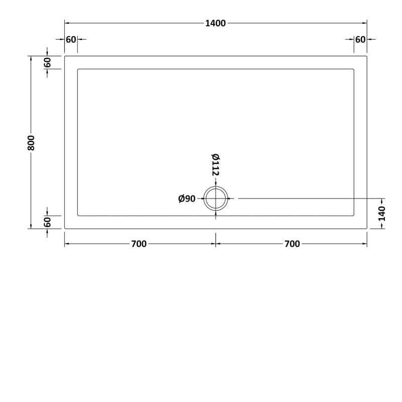 Rectangular Stone Resin Shower Tray For Walk in Wet Room - Image 22