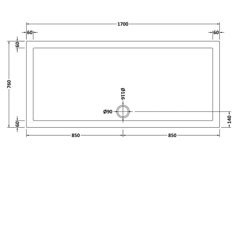 Rectangular Stone Resin Shower Tray For Walk in Wet Room - Image 30