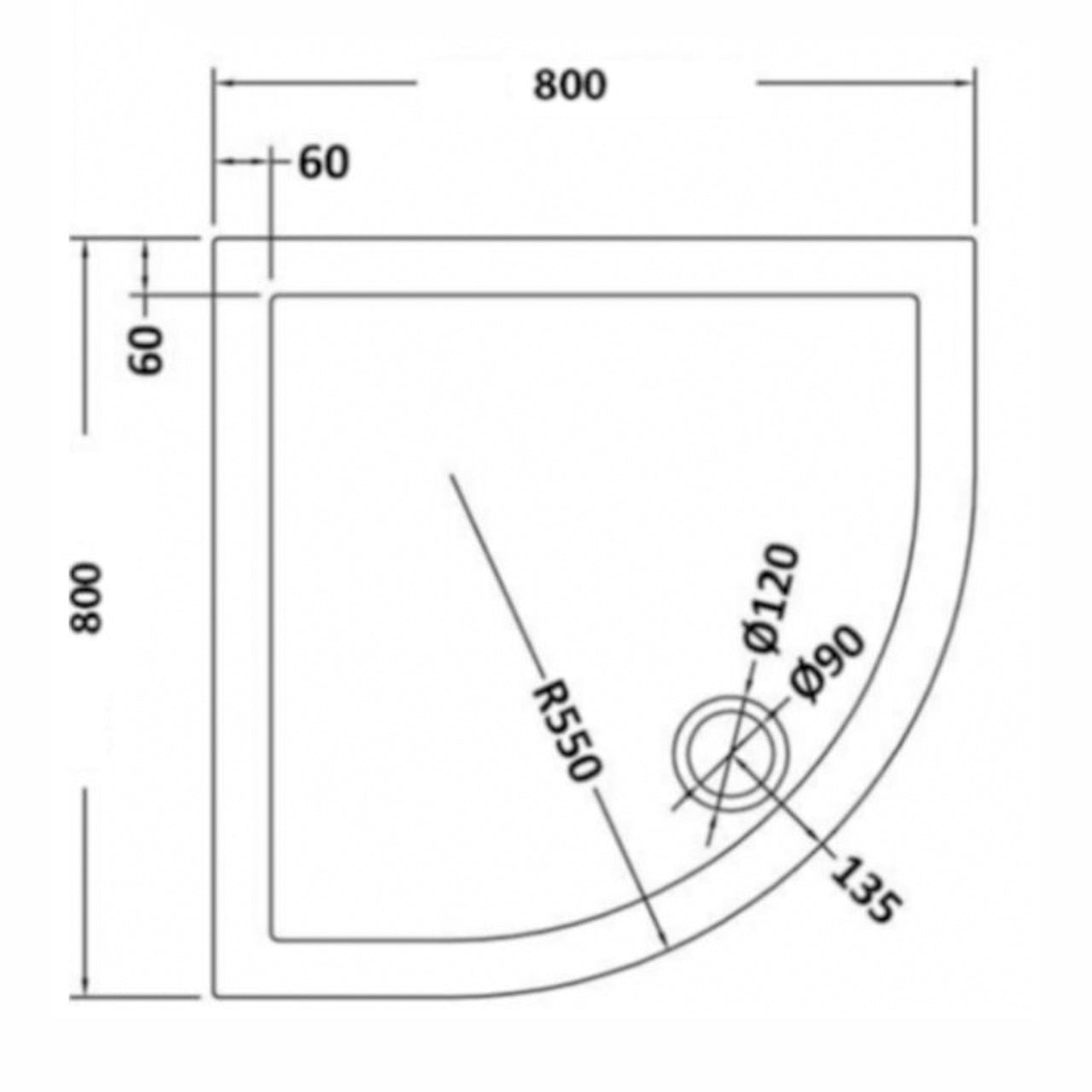 Ellen Rimless Close Coupled Toilet. Flat Pack Vanity Basin Unit. 800mm Quadrant Shower Enclosure and Shower Tray Suite White - Image 18