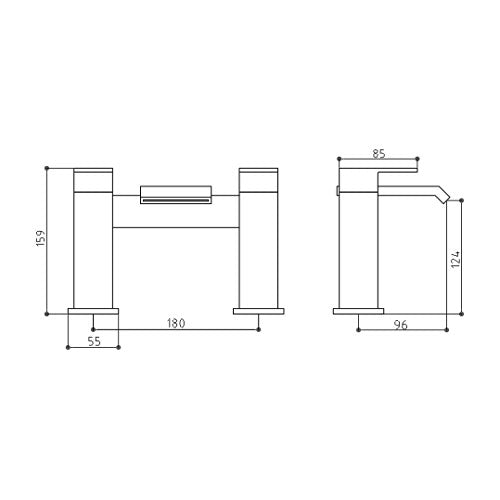 Devon Waterfall Bath Filler Tap Chrome - Image 5