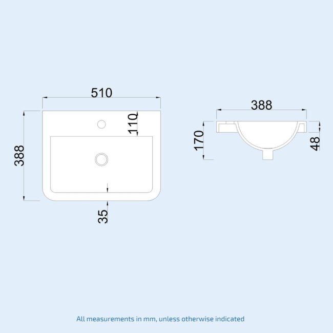 Afern 500mm Vanity Basin Unit & Rimless Close Coupled Toilet Grey - Image 9