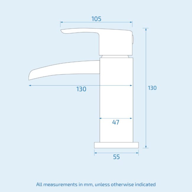Merton 600mm White Basin Vanity Unit and Tap with Waste Set - Image 8