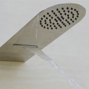 Bathroom Chrome Round Ultra Slim Waterfall Overhead Rainfall Shower Head 200mm