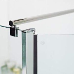 Support Bar for Wet Room Glass Panels Round