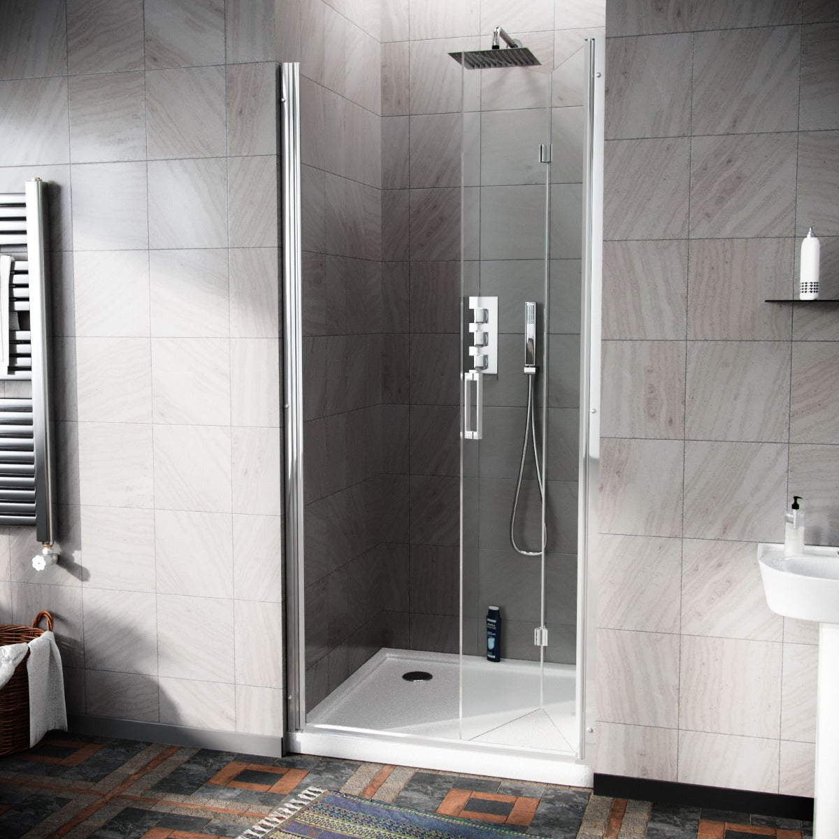 Octax Frameless 800 Bi-Fold Shower Enclosure Door - Image 3