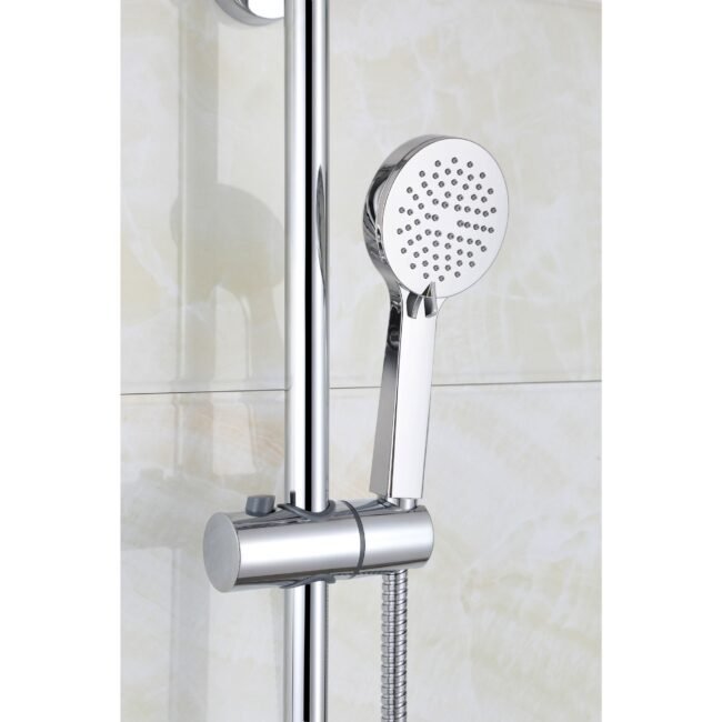 Helen Premier 8 Ultra Thin Round Thermostatic Dual Control Riser Shower Mixer - Image 4