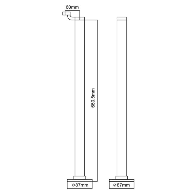 Chrome Indigo Freestanding Bath Mixer Filler Shower Tap - Image 5