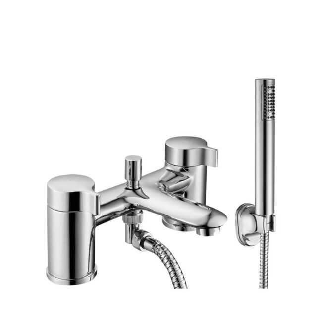 Daina Modern Design Bridge Deck Mounted Bath Shower Mixer Tap With Shower Kit - Image 2