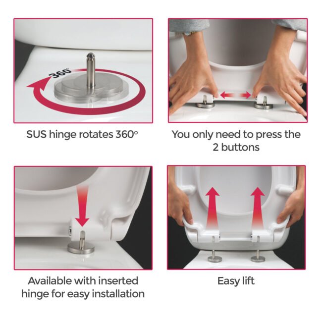 Telis Back To Wall Vitreous Ceramic Modern White Toilet Pan. luxuries Soft Close Seat - Image 2