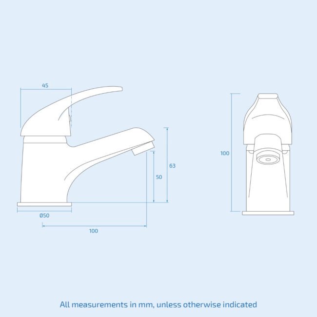 Allscot 2 in 1 Compact Basin Close Coupled Toilet & Studio Mono Basin Mixer - Image 4