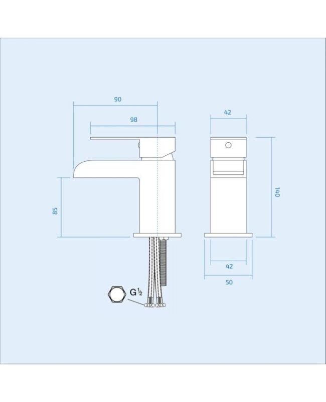 Nanuya L-Shaped RH Bath Front Panel White Basin Vanity Toilet Tap & Shower Set - Image 14